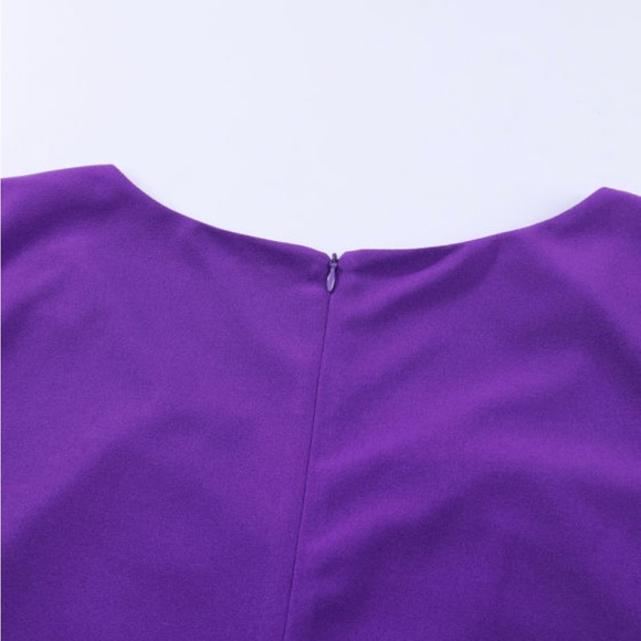 Purple Fit & Flare pleated maxi formal dress, Plus Size, NWT - Picture 12 of 15